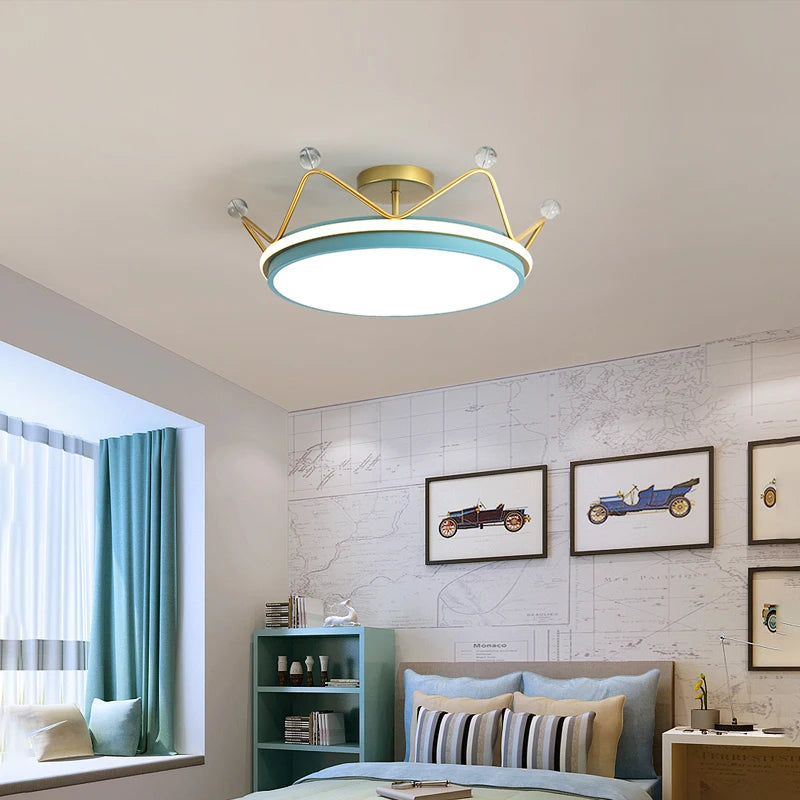plafonnier led moderne couronne créative pour chambre d'enfant - vue 4 sur 16