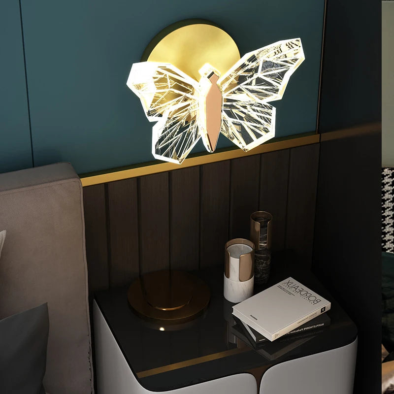 applique murale led papillon pour décoration intérieure moderne - vue 3 sur 8