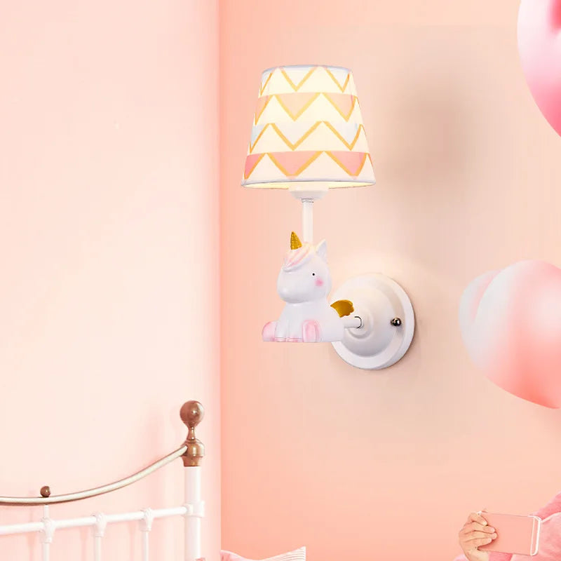 applique murale ours licorne pégase pour chambre enfant - vue 1 sur 7
