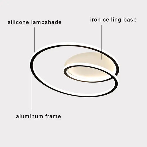 plafonnier led moderne pour éclairage intérieur décoratif - vue 2 sur 23
