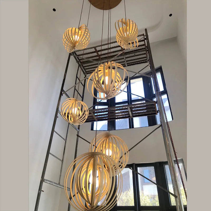 lustre lunaire rotatif design style nordique pour décoration intérieure - vue 4 sur 12