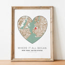 carte de ville personnalisée pour un cadeau romantique unique