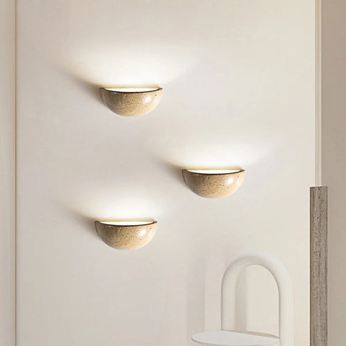 Applique murale moderne en pierre de grotte jaune naturelle Pure - vue 2 sur 6