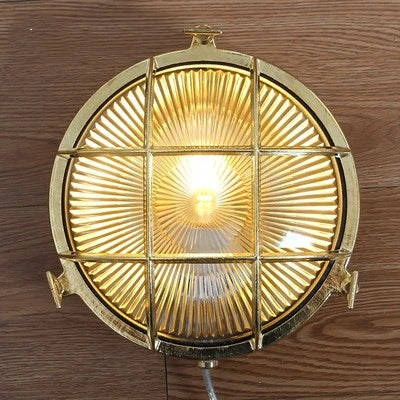 applique murale nordique cuivre Vintage en verre extérieur IP44 LED étanche salle de bain miroir escalier lumière Loft Style Wandlamp - vue 9 sur 9