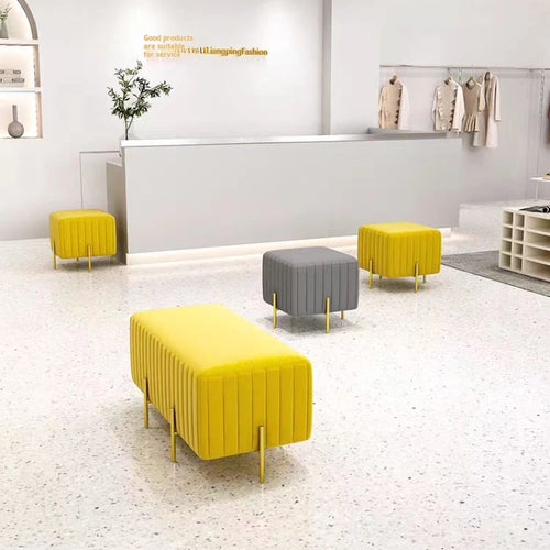 banc en velours nordique créatif multifonction pour le salon et la chambre - vue 3 sur 16