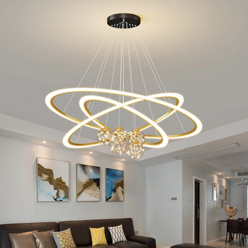 lustre en verre étoilé design moderne pour éclairage intérieur - vue 4 sur 9