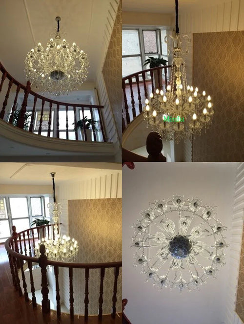 lustre en cristal de luxe pour hôtels et projets d'éclairage - vue 5 sur 7