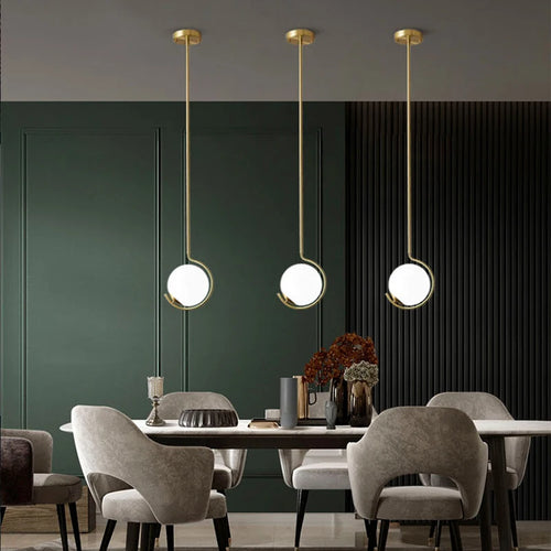 suspension LED en verre design moderne luminaire décoratif d'intérieur - vue 3 sur 16