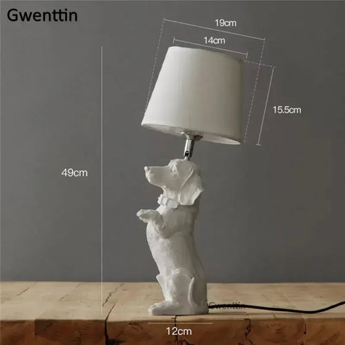 lampe de table moderne pour chiot en résine décorative - vue 16 sur 16