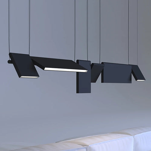 lustre led design moderne rotatif pour intérieur décoratif - vue 3 sur 8