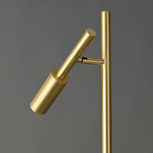 lampadaire moderne en laiton et cuivre pour lecture et étude - vue 6 sur 8