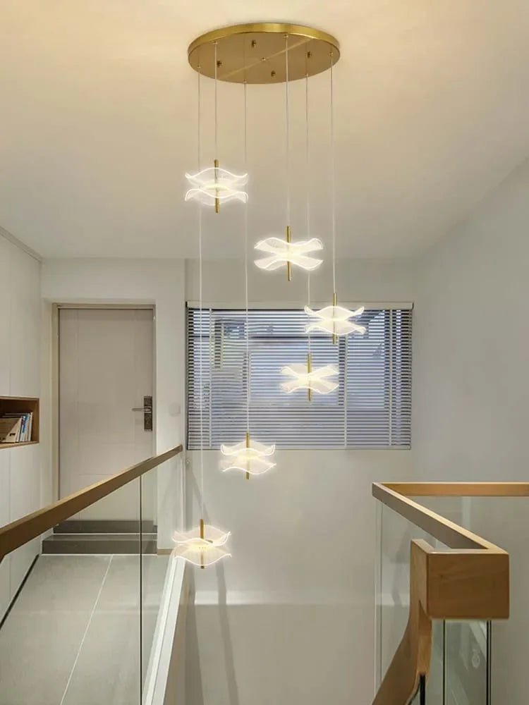 lustre en cristal led de luxe pour éclairage moderne créatif floral - vue 2 sur 10