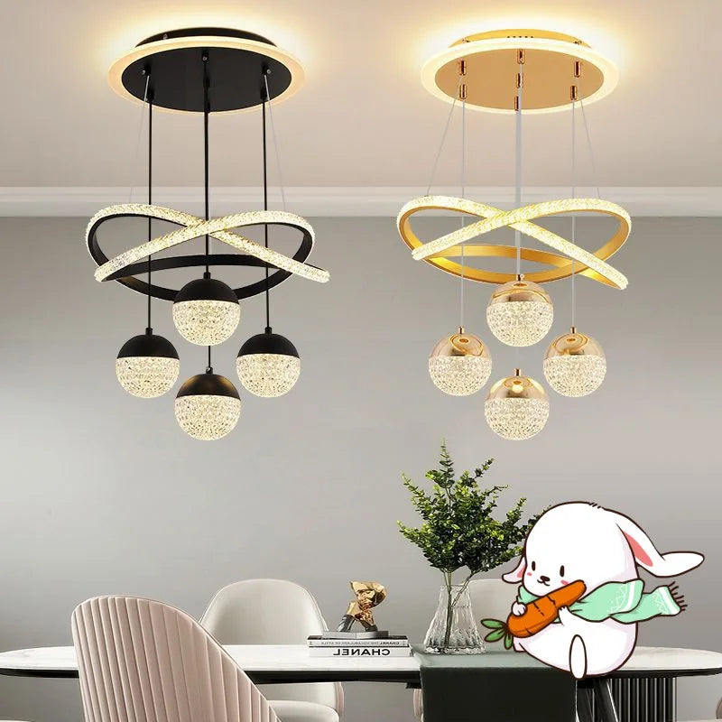 lustre circulaire moderne à intensité variable pour décoration intérieure - vue 5 sur 10