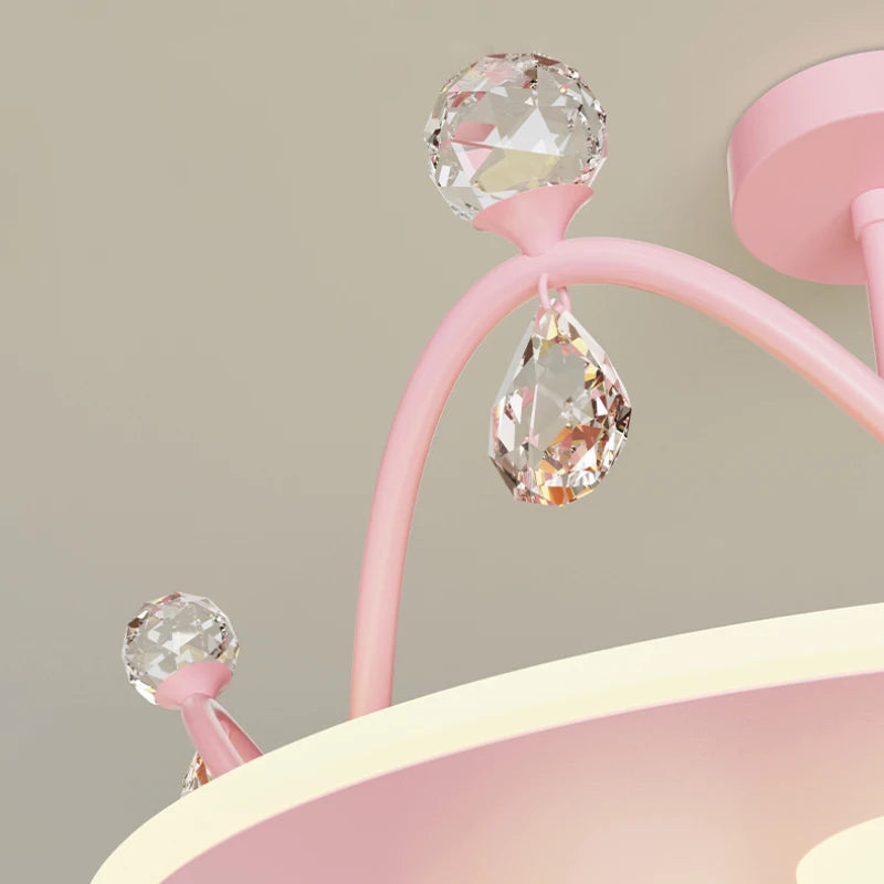 lampe créative en cristal pour chambre de princesse moderne - vue 6 sur 21