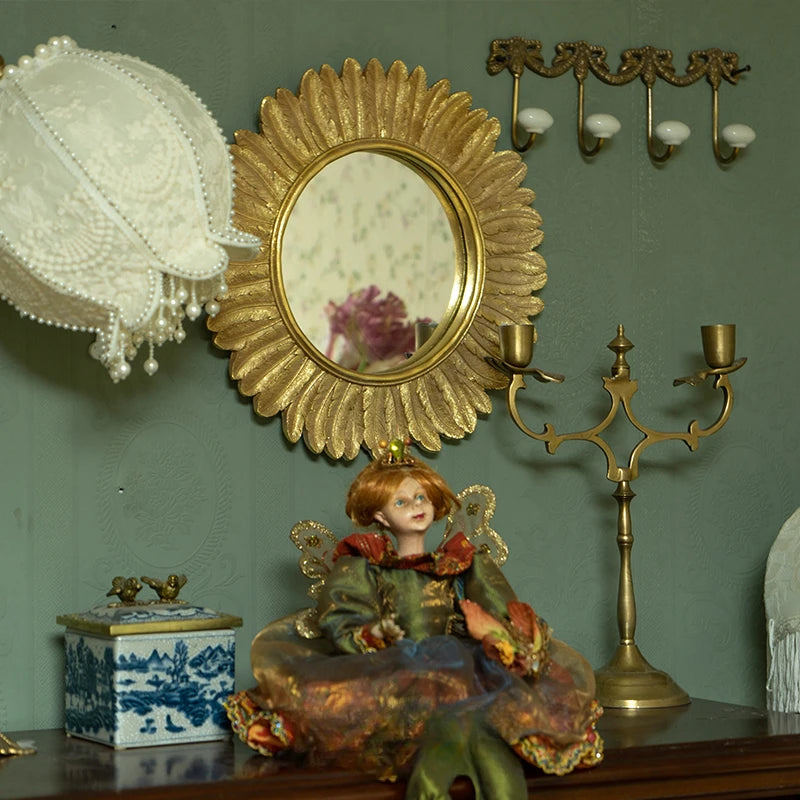 miroir décoratif en macramé style rétro pour décoration intérieure - vue 4 sur 7
