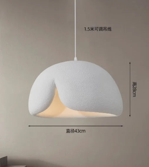 lustre nordique minimaliste wabi sabi led suspendu décor loft