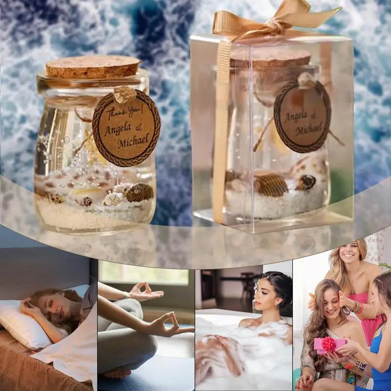 bougies parfumées thème marin gel cire pour aromathérapie et décoration - vue 5 sur 10