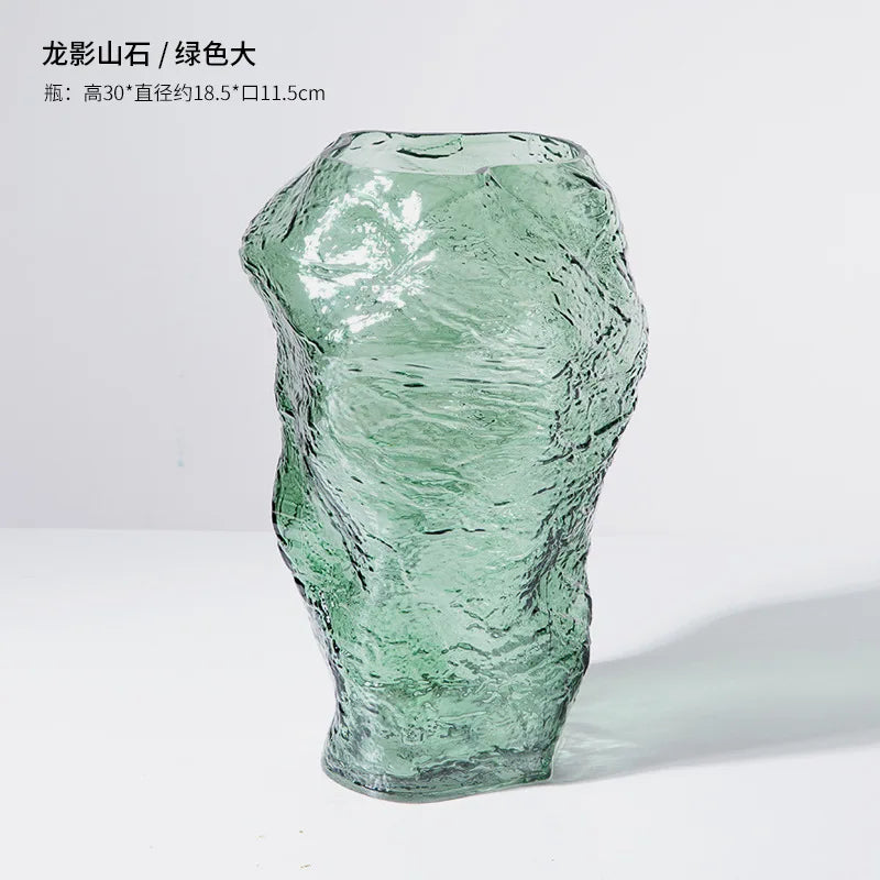vase en verre moderne pour décoration d'intérieur et fleurs sèches - vue 10 sur 13