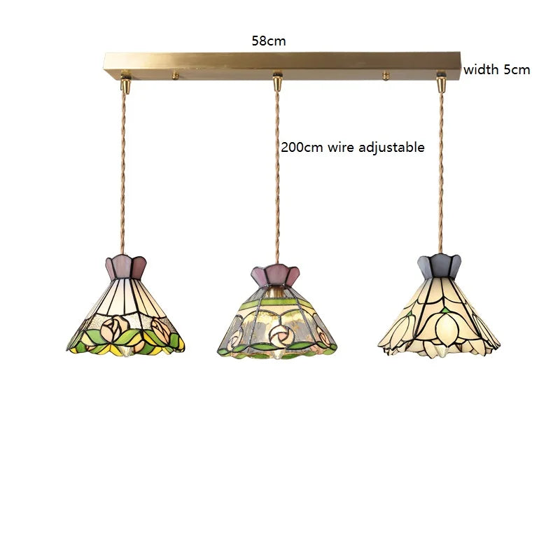 suspension fleur verre cuivre nordique moderne led iwhd europe syle - vue 17 sur 26