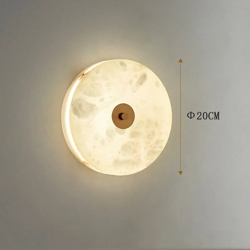 applique ronde en marbre rétro-éclairage pour hôtel