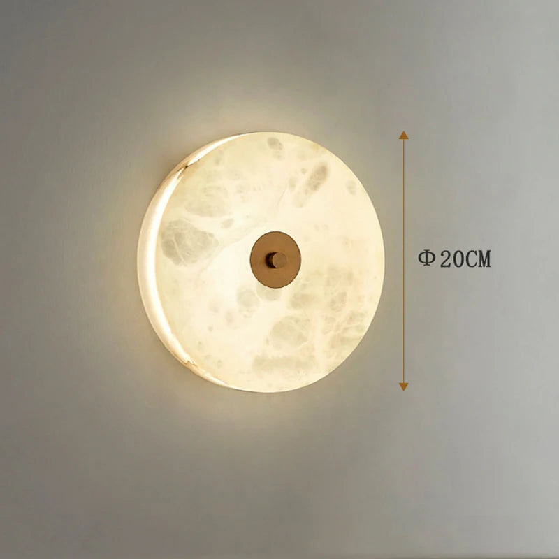 applique ronde en marbre rétro-éclairage pour hôtel