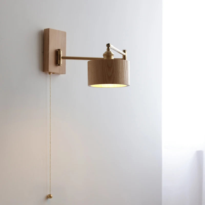 Applique murale LED en bois de frêne et de noyer - vue 6 sur 23