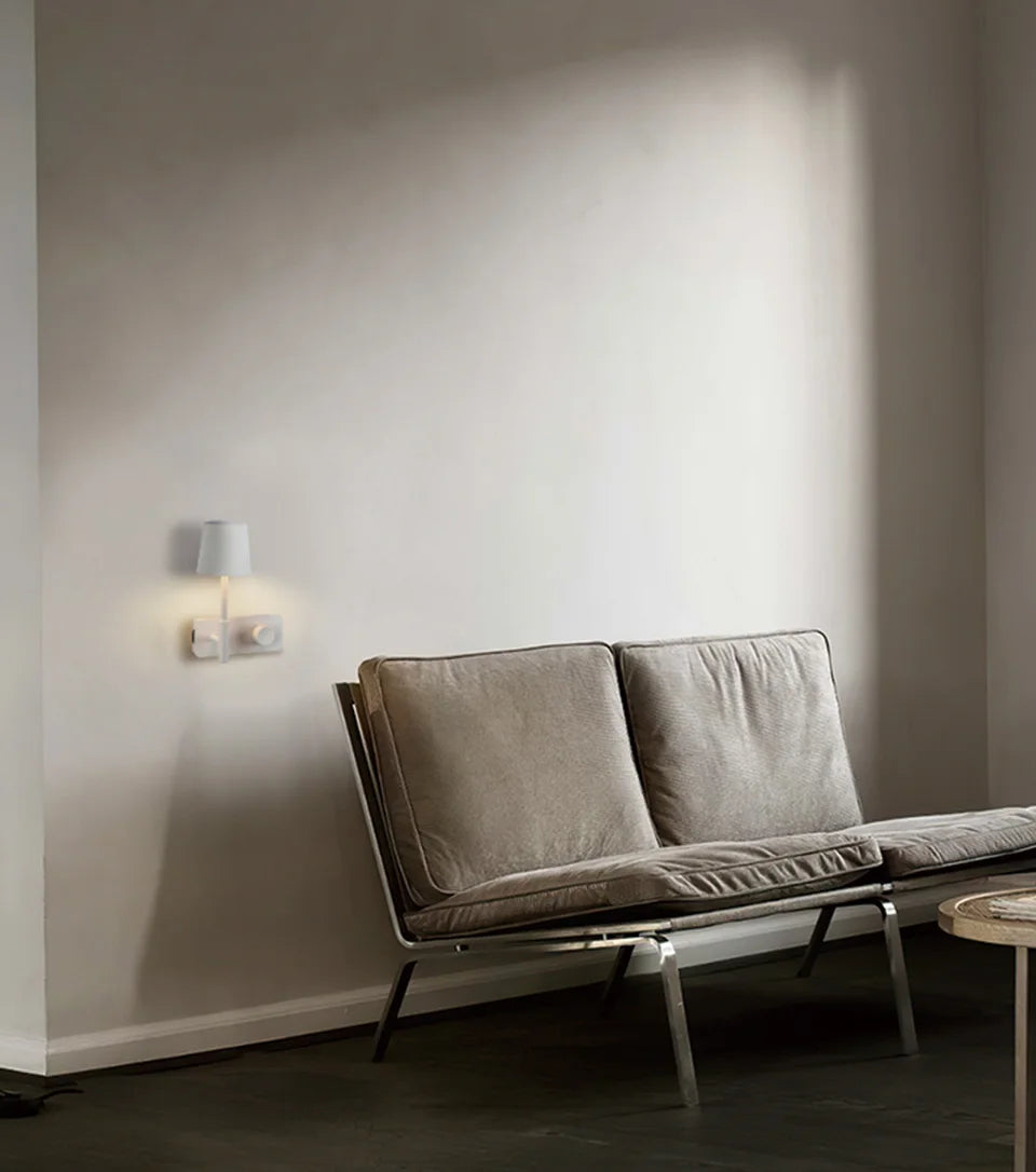 applique murale nordique avec interrupteur et usb - vue 4 sur 6