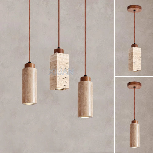 lustre led en pierre de grotte style wabi-sabi - vue 6 sur 11