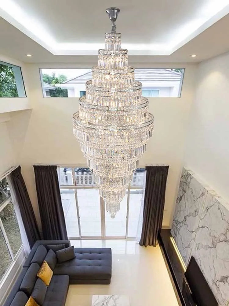 lustre moderne personnalisé en cristal pour éclairage élégant - vue 4 sur 10