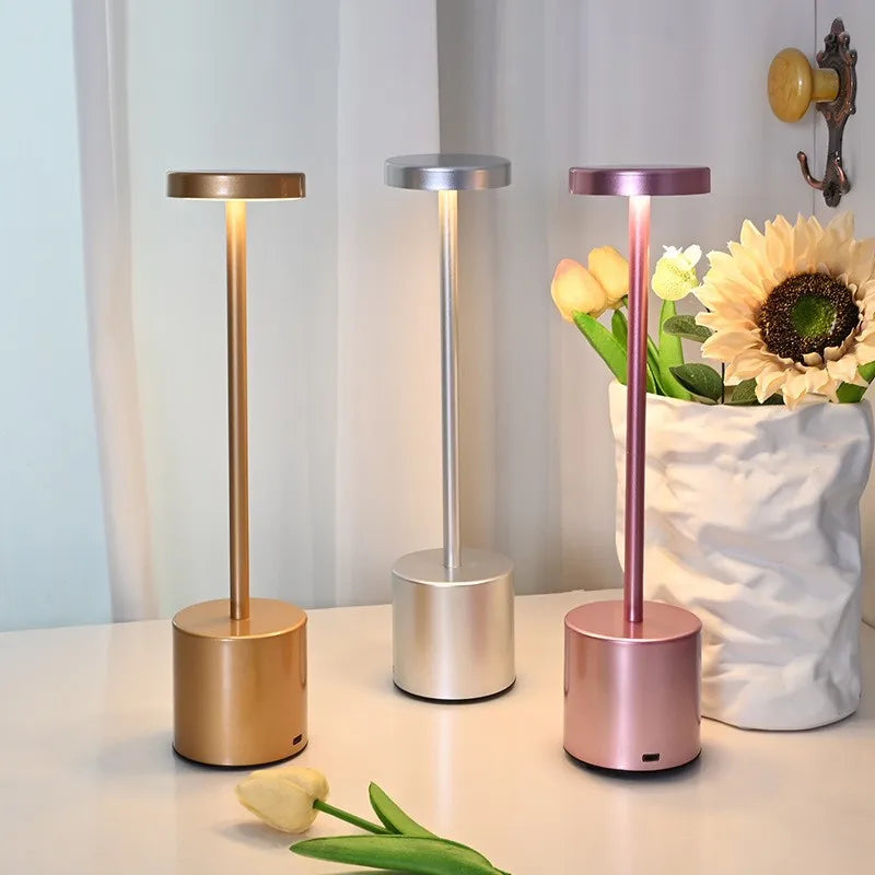 Touch Sensor Desktop Night Light USB Charging Wireless Reading Lamp Creative Ambient Light for Bedroom,Living Room,Restaurant - vue 6 sur 11