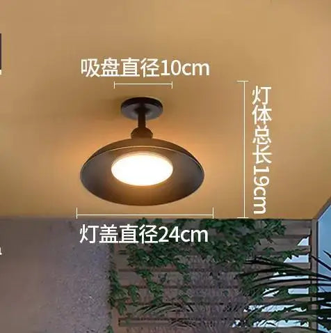 plafonnier led rétro ovni pour éclairage extérieur jardin balcon cour - vue 11 sur 10