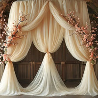 Chemin de table gaze transparente décoration mariage fête