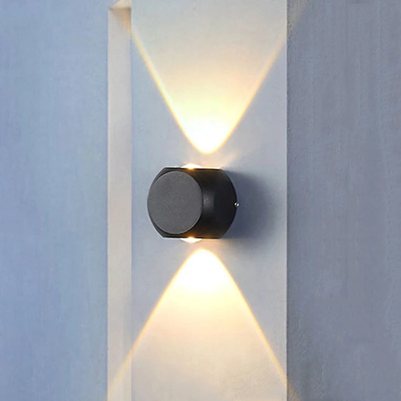 applique murale led hémisphère quatre côtés pour extérieur et balcon - vue 4 sur 8