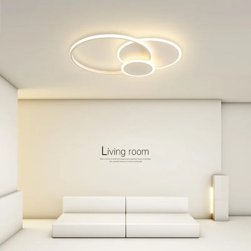 plafonnier Anneau moderne LED Simple variateur intelligent pour chambre à manger salon Hall éclairage intérieur - vue 2 sur 14