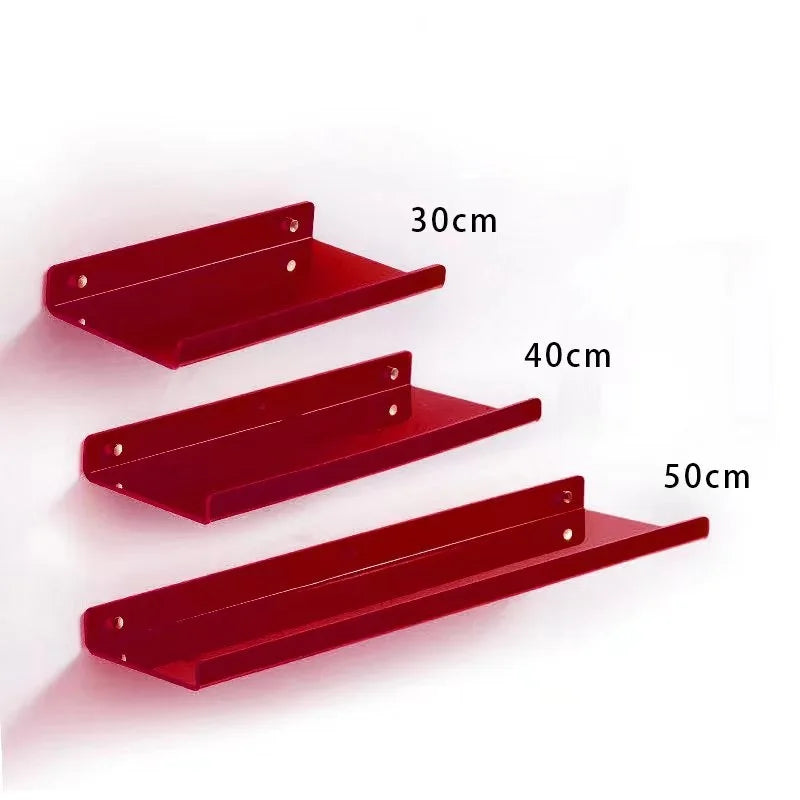 étagère murale flottante en acrylique transparent pour rangement organisé - vue 14 sur 57