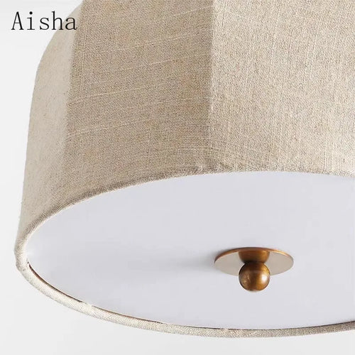 plafonnier en tissu lin américain pour une décoration artistique élégante - vue 8 sur 8