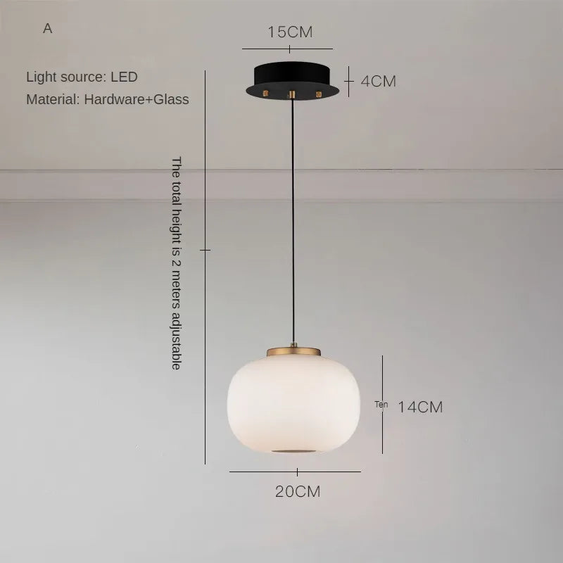 lustre led en verre design minimaliste artistique pour intérieur créatif