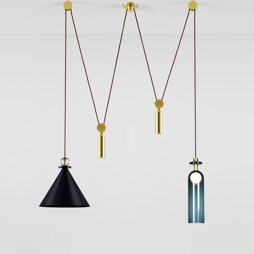 suspension en métal réglable design pour éclairage intérieur décoratif - vue 19 sur 25