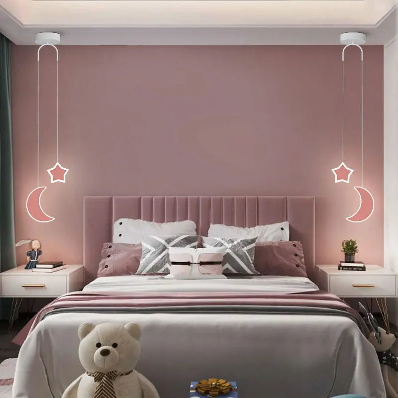 suspension créative pour enfants avec télécommande gradation étoile nuage lune - vue 4 sur 18