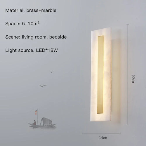 applique murale en marbre éclairage led décoratif pour intérieur moderne - vue 9 sur 12