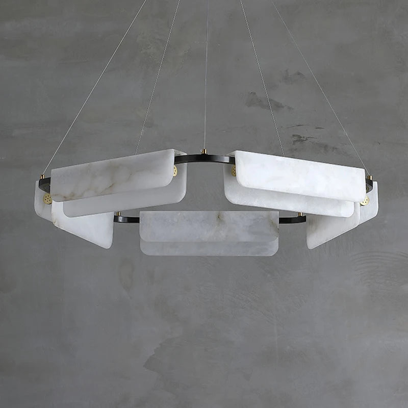 suspension en marbre espagnol de luxe en bronze - vue 2 sur 7