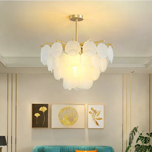 lustre moderne en verre et métal pour un décor élégant - vue 2 sur 9