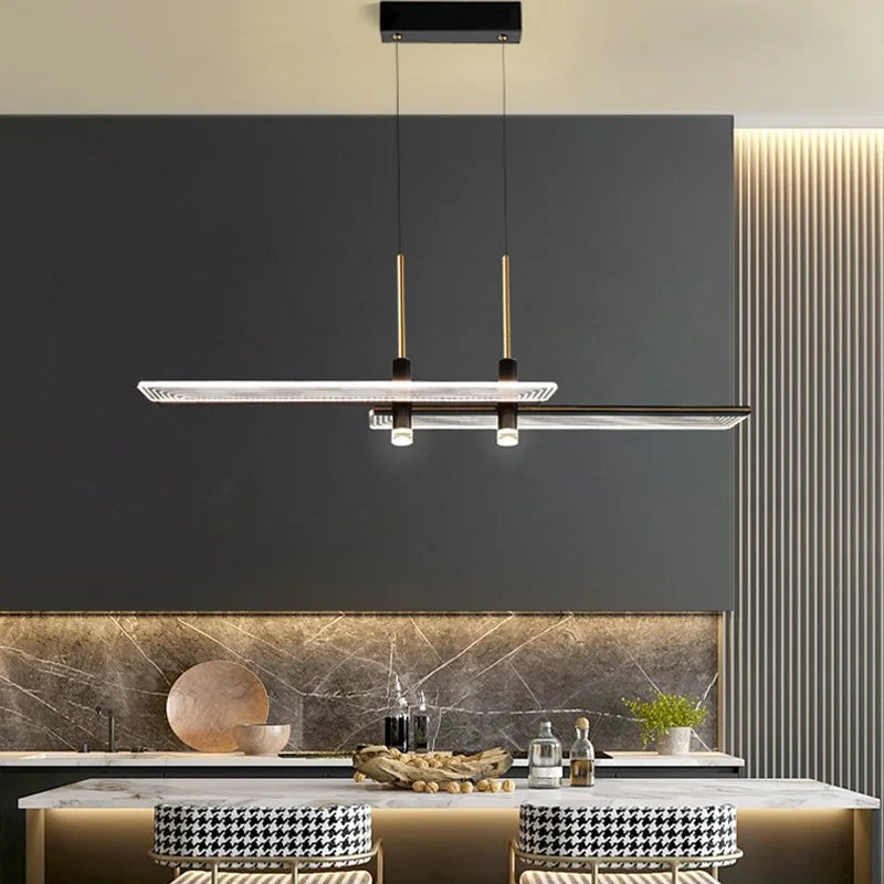lustre led minimaliste postmoderne créatif design suspension - vue 6 sur 10