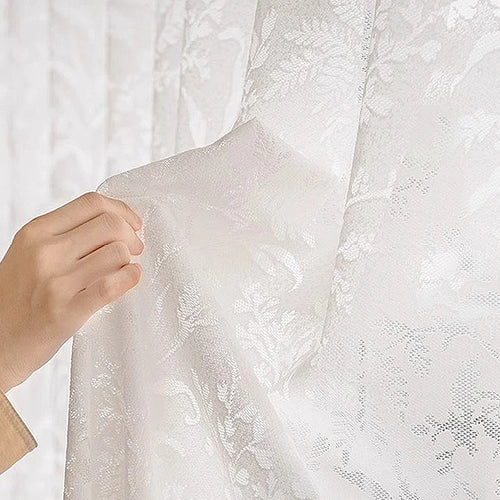 Voilage tulle brodé floral moderne pour salon chambre - vue 9 sur 8