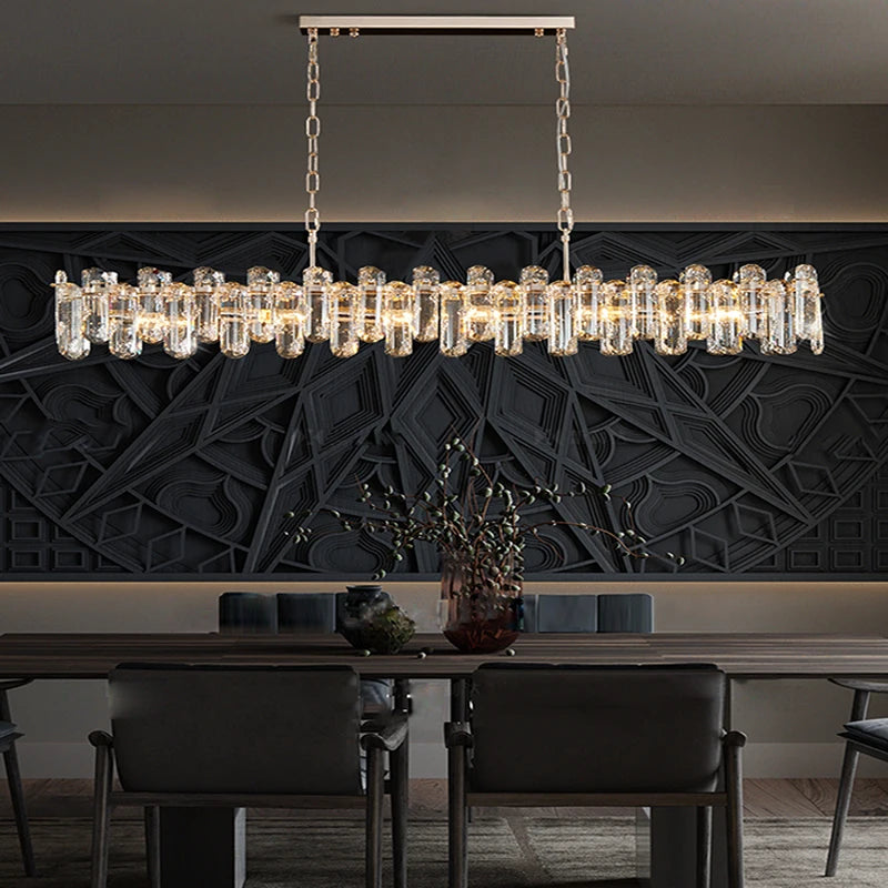 lustre glamour moderne en cristal clair pour intérieur - vue 6 sur 11