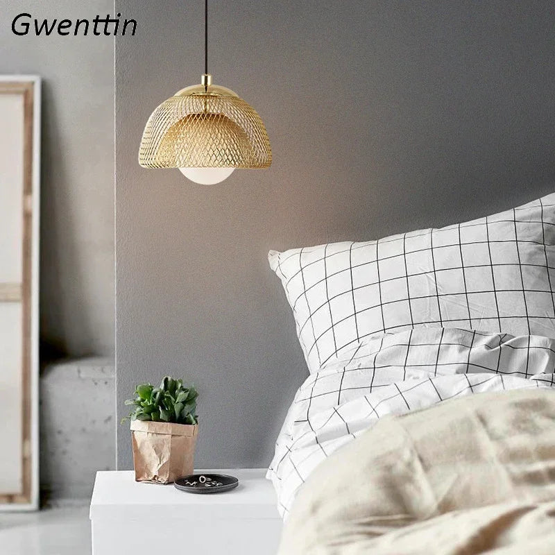 lustre créatif en métal doré style art déco pour intérieur - vue 4 sur 8