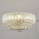 plafonnier rond en cristal luxe éclairage led pour intérieur