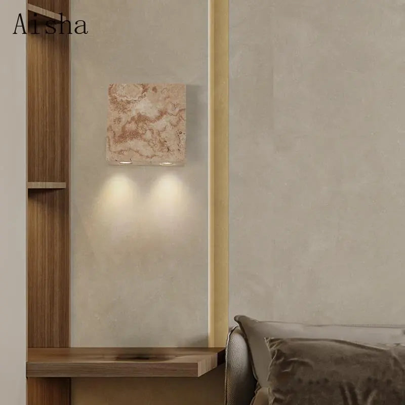 applique murale en pierre style nordique rétro pour intérieur élégant - vue 2 sur 7