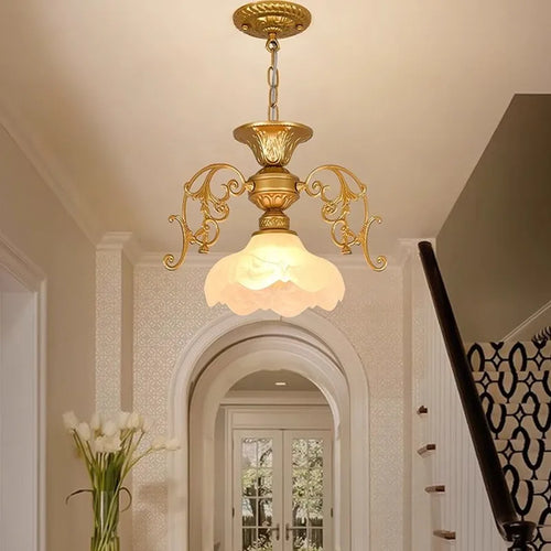 lustre rétro industriel en fer et verre créatif - vue 6 sur 13