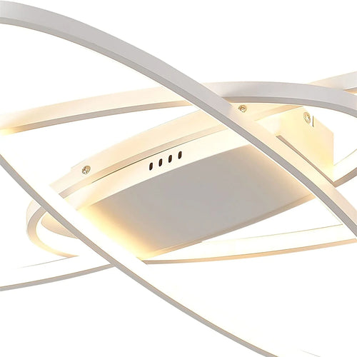 plafonnier led décalé 3 ellipses télécommande - vue 7 sur 8